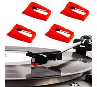 JYNXOR 4 Pcs Tourne Disque Aiguille Pointe De Lecture, Diamant Platine Vinyle De Remplacement Universelles,Saphir Pour Tourne Disque Ancien,Cellule Platine Vinyle Pour Tourne Disque Vinyle,Phonographe