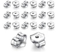 JYNXOR 60pcs Boucles d'Oreilles dos Bouchons,Verrouillage D'oreille Sécurisé, rond Bouchon de Boucle d'oreille, Boucles d'oreilles pour DIY Accessoire, pour Boucles d'Oreilles, DIY Fabrication(Argent)