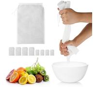 JYNXOR 8 Pcs Étamine Alimentaire, Sac à Lait Végétal en Nylon Réutilisable, Sac de Filtration Alimentaire, 20x30cm, Mousseline Fine pour Jus, Fromage,Cheese Cloth Passoire Filtre Cuisine Multi-usage