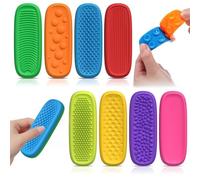 JYNXOR 8 Pièces Fidget Toys Pierre Sensorielle, Fidget Toys Sensory Stone en Silicone, Jouets Apaisants pour Enfants Pierres préoccupation Colorées et Texturées pour Enfants, Antistress Adultes