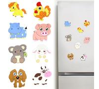 JYNXOR 8 Pièces Magnet frigo Enfant Petits Aimants Éducatifs, Jeu Magnétique pour Enfants, Magnets Aimantés Faits de Matériaux en PVC