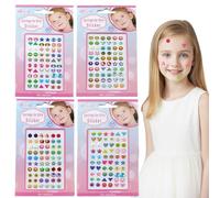 JYNXOR Autocollantes pour Boucles d'oreilles, 240Pcs Boucles d'oreilles Adhésives à Paillettes, 3D Autocollants pour Filles Enfants - A