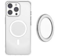 JYNXOR Base Magnétique Compatible avec Mout Grips pour iPhone Mag-Safe Series Coque, Base Amovible pour Kindle/Support de Téléphone, Plaque Portative Fine et Légère, Transparent Mat