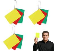 JYNXOR Carton Arbitre Football,3 Set de Carte Foot,Cartons de Pénalité D'arbitre Football Rouge Jaune Vert,Cartes Pénalité Portable pour Matchs,Entraînements,Sport
