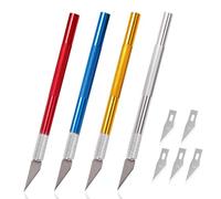 JYNXOR Cutter de Précision,Lot de 4 Scalpel de Découpe,Cutters pour Bricolage Art Work Cutting,Scalpel avec Lames de Rechange,pour Découpe de Travail D'art,Bricolage,Sculpture