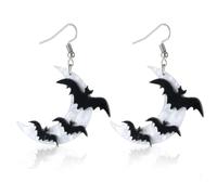 JYNXOR Generic Boucles D'oreilles Chauve, Souris pour Femme, Longues Boucles D'oreilles Pendantes pour Halloween Vampire Costume, Accessoires Modernes Gothiques, Acrylique-(B)