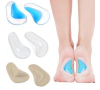 JYNXOR Lot de 3 Paires de Voute Plantaire Semelle Orthopédique, Semelles en Silicone Gel Coussinets de Soutien Soulager la Pression et Les Douleurs au Pied, Unisexe