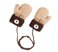 JYNXOR Moufles en Tricot pour Bébés (0-3 Ans) - Gants Chauds Epais Anti-Perdu avec Cordon, Mignons pour Filles et Garçons, Protection Hiver