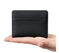 JYNXOR Portefeuille Homme, Porte Carte Bancaire,Blocage RFID, Portefeuille en cuir PU,Petit Portefeuille Homme,Portefeuille Carte bancaire Anti piratage, Anti fraude,Élégant et Minimaliste(Noir)
