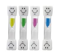 JYNXOR Sablier Brossage Dents Enfant,4 Pcs Sabliers Souriants pour Enfants,Timer Enfant,Minuterie Pratique,pour Cuisine,Bureau,Jeux