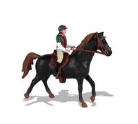 JynxtoyZeal Figurine Horse-Club,Figurine Chevaux avec Cavalier Selle et Bride Figurines de Chevaux Réalistes Jouets Éducatifs Scientifiques Chevaux Cake Topper Kit De Jeu pour Les Collectionneurs
