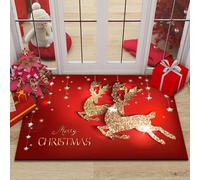 JynxtoyZeal Paillasson de Noël, Tapis de Sol de Noël, Tapis de Bain Antidérapant, Décoration Noël Tapis, Motif de Noël Tapis pour Salon Chambre Couloir Salle 40 x 60cm