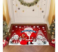 JynxtoyZeal Paillasson de Noël, Tapis de Sol de Noël, Tapis de Bain Antidérapant, Décoration Noël Tapis, Motif de Noël Tapis pour Salon Chambre Couloir Salle 40 x 60cm
