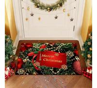 JynxtoyZeal Paillasson de Noël, Tapis de Sol de Noël, Tapis de Bain Antidérapant, Décoration Noël Tapis, Motif de Noël Tapis pour Salon Chambre Couloir Salle 40 x 60cm