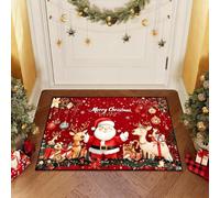 JynxtoyZeal Paillasson de Noël, Tapis de Sol de Noël, Tapis de Bain Antidérapant, Décoration Noël Tapis, Motif de Noël Tapis pour Salon Chambre Couloir Salle 40 x 60cm