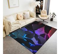 JynxtoyZeal Tapis de Sol Esports,Tapis de Sol de Jeu de Ligne Néon de Tapis D'Esport 3D,Tapis de Chambre de Salon de Jeu, Décoration Lavable de Tapis Antidérapant - (23.62 × 31.50Inch)