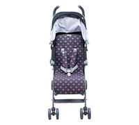 JYOKO KIDS Housse matelassée pour Poussette en Coton compatible avec Baby Home, Easy Walker, Mountain Buggy (Fluor Heart, Basique)