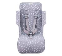 JYOKO KIDS Housse matelassée pour Poussette en Coton compatible avec Maclaren Quest, Twin Techno, Triumph XT (White Stars)