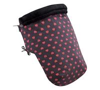 JYOKO KIDS Housse Poussette Chanceliere Universelle (FLUOR HEART, POLAIRE TEDDY)