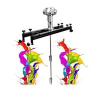 JYPIINFS Mélangeur de peinture pneumatique avec support de suspension et hélice pliable, outil de mélange de revêtement d'encre, agitateur
