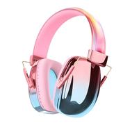 JYPS Casque Anti Bruit, Casque Anti Bruit Enfant de 3 à 16 Ans, Casque Anti-Bruit Bebe et Adulte, Garcon et Fille, Protection Auditive 25dB SNR Casque Antibruit Pliable Réglable Confortable (Rose)