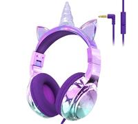 JYPS Casque Audio Enfant, Casque Filaire Volume Limité 85/94dB, Son Stéréo, Casque d'Écoute pour Enfants Pliable avec Fil 3.5 mm, pour iPad/Tablettes/Voyages/l'École
