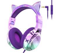 JYPS Casque Audio Enfant, Casque Filaire Volume Limité 85/94dB, Son Stéréo, Casque d'Écoute pour Enfants Pliable avec Fil 3.5 mm, pour iPad/Tablettes/Voyages/l'École