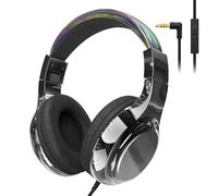 JYPS Casque Audio Enfant, Filaire Réglable/Pliable, Ecouteurs Enfant Audio avec Micro, 3.5mm Jack, 85/94dB Volume Limité, Headphones Musique pour Fille 2 Ans/iPad/Tablet/PC