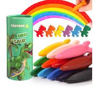 JYPS Crayons pour Les Tout-Petits, 18 Crayon de Couleurs Enfants avec Porte-stylo, Lavables Feutres de Coloriage pour Bébé, Fournitures d'Art à Colorier Cadeau de Noël pour Filles/Garçons