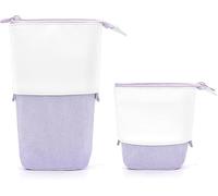 JyqPcm Trousse à crayons personnalisée 2 en 1 - Trousse télescopique - Fermeture éclair - Support - Unisexe - Grande capacité