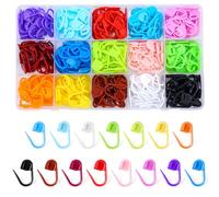 JYSNOW 300 Pièces Anneaux Marqueurs Tricot, Marqueurs de Point de Verrouillage 10 Couleurs, Compte Rang Tricot, Couleurs avec Boîte, pour Crocheté et Projets Tricotés