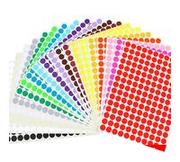 JYSNOW 3300 Pièces Gommettes Rondes, 10 mm Gommettes Rondes Gommette Autocollantes, Autocollantes Ronde, pour Fournitures de Bureau Famille École Calendriers (20 Couleurs)