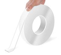 JYSNOW Double Face Extra Fort, 10 m x 20 mm Ruban Adhésif Nano Transparent Double Face, Réutilisable, Sans Traces, Amovible, Lavable, pour Tapis, Maison ou Bureau
