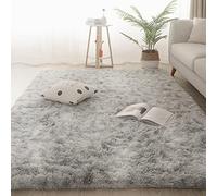 Jyswx Tapis Shaggy à Poils Longs - Doux, Antidérapant et Lavable - Grand Tapis Moderne pour Salon/Chambre à Coucher, Imitation Fourrure, Couleur : Tie-Dye Gris, Taille : 60 x 90 cm