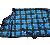 Jyuiipcz Couverture de pluie pour cheval 1200D imperméable et chaude, tapis essentiel pour l'hiver avec col standard (bleu ciel 74) (bleu noir 68)
