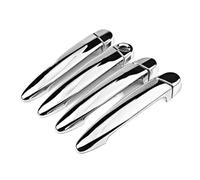 JYUTDW Garniture De PoignéE De Porte ExtéRieure Pour BMW Pour 1 Série 2010-2016 Pour F21 F20 E81 E87 E82 Voiture Poignée De Porte Extérieure Trou De Clé Revêtement D'habillage Capuchon(Silver)