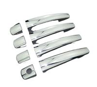 JYUTDW Garniture De PoignéE De Porte ExtéRieure Pour Peugeot 207 308 407 3008 Poignée De Porte Extérieure De Voiture Trou De Clé Revêtement D'habillage Capuchon(Silver)