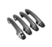 JYUTDW Garniture PoignéE De Porte Housse Pour Toyota Pour Rav4 Xa40 2014-2019 Couvercles De Poignée De Porte Extérieure De Voiture(Carbon 2 sensors)