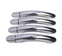 JYUTDW Pour Polo 2010 2011 2012 2013 2014 2015 2016 2017 Couvercles De Poignée De Porte Extérieure De Voiture Garniture De Couvercle De PoignéE De Porte(Silver 0 keyhole)