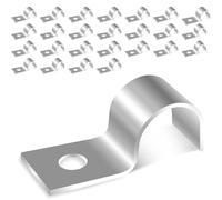 Jyvex 30 Pièces Fixation Grillage Rigide Sur Mur Cavalier Cable, 8mm Attache Grillage Rigide clips, 304 Acier Inoxydable Fixation Grillage Rigide Sur Poteau fixation pour tubes de 8 mm de diamètre