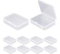 Jyvex 8Pcs Petite Boite Plastique, 8,8 x 6 x2,1cm Mini Boite Plastique Avec Couvercle, Transparent Petite Boite de Aangement pour les perles, les bouchons d'oreille et d'autres petits objets