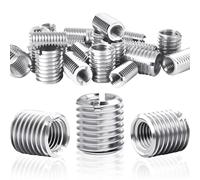 Jyvex Insert fileté M12 vers M8 x 15 mm, 24 adaptateurs filetés M12 M8, douille filetée en acier inoxydable, adaptateur pour raccords à vis, manchon réducteur M12 vers M8, réparation, montage