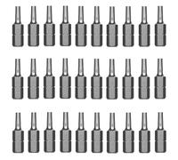 Jyvex Jeu d'embouts Torx T15 - 30 pièces S2 en acier (longueur : 25 mm) - Convient pour vis Torx