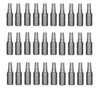 Jyvex Jeu d'embouts Torx T25 - 30 pièces S2 en acier (longueur : 25 mm) - Convient pour vis Torx