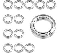 Jyvex Lot de 12 roulements à billes MR128ZZ 8 mm x 12 mm x 3,5 mm Double protection Rainure Roulements à billes pour bricolage, tours, moteurs, imprimantes 3D, fraiseuses, divers appareils mécaniques,