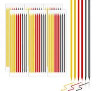 Jyvex Lot de 54 mines de crayon de 2,8 mm pour crayon de charpentier, mines de rechange étanches Pica Dry Mines solides à trous profonds (couleur)