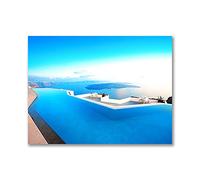 JYWDZSH Impression sur Toile Paysage Méditerranéen Photographie Peinture Décorative Le Grec Mer Égée Mur Art Toile Affiches Marvel Photo, 15X20 Cm sans Cadre