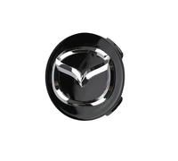 JYWLKQ Auto Cache Moyeux pour Mazda CX-3 2018 2019 2020, Enjoliveurs Centre de Roue de Voiture Centre de Jante Capuchons Cache-Moyeux Antirouille DéCoration Accessories 1PC,Black-A-56mm