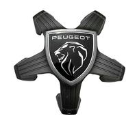 JYWLKQ Auto Cache Moyeux pour Peugeot 308 SW 2021 2022 2023, Enjoliveurs Centre de Roue de Voiture Centre de Jante Capuchons Cache-Moyeux Antirouille DéCoration Accessories 1PC,Black