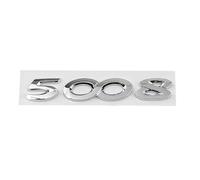 JYWLKQ Auto EmblèMe Logo Voiture pour Peugeot Pick Up, Autocollant D'insigne Emblème de Lettres pour Bonnet Coffre Arrière Corps Côté Extérieurs Décoration Accessoires,5008-Silver